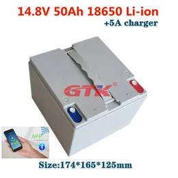 GTK Li-ion 14.8V 50Ah 4S Battery pack for Solar Street Light, UPS, Medical Devices, Emergency Light +5A charger