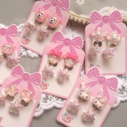 Children's Cartoon Pierceless Earrings Sweet Cute Ear Clip Star Magic Pendant Little Girl Princess Ear Rings