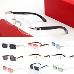 Mode-Sonnenbrillen, klassischer Stil, moderner Strand, mehrfarbig, zum Fahren, Buffalo Horn-Brillen, Schutz, weiße Millionärsholz-Bambusrahmen, Brillen, Lünetten, Gafas
