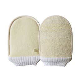 Natural Loofah Bathing Gloves Brushes Soft Exfoliating Double Sided Bath Wiping Body Cleaning Massage Brush Household Bathroom Tools