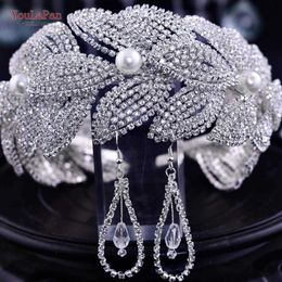 TOPQUEEN HP366 Bridal Hair Accessories Sets Cristal Wedding Headband Headpieces Tiaras and Crowns 210616