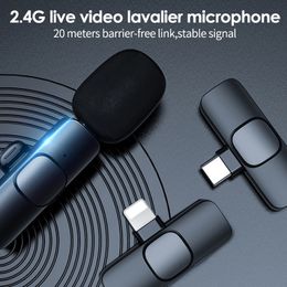 New Design Wireless Clip on Microphone Smart Mini Phone Computer Conference Live Lavalier Microphones