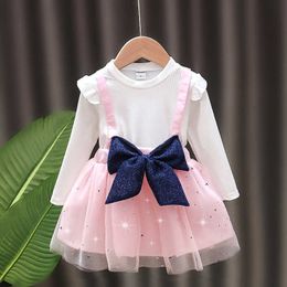 Long Sleeve Baby Girl Dress Newborn Polka Dot Princess Infant Baby Girl Clothes Ball Gown Party Dresses Winter Kids Clothes Q0716