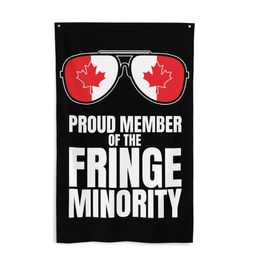 Fringe Minority Flags 3X5FT Patriotic Freedom Convoy 2022 100D Polyester High Quality Vivid Colour With Two Brass Grommets