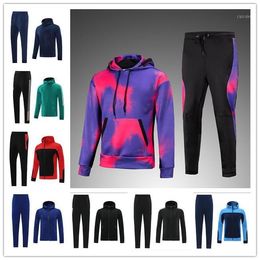 Men's Tracksuits 2021 2022 Soccer Sweater Hoodie Hooded Jacket Coat Wears Training Tracksuit Sets Survetement Chandal Jogging Kits