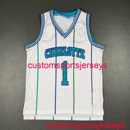 100% Stitched Muggsy Bogues 91 92 Swingman Jersey Mens Women Youth Throwbacks jersey XS-5XL 6XL