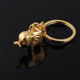 Keychains Car Keychain Elephant Metal Keyring Key Chain Creative Holder Ring Auto Accessories