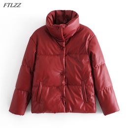 Spring Women Vintage Turn-down Collar Single Breasted Cotton Jacket Casual Loose Thick Warm Outwear Solid Coat 210430
