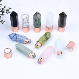 Wholesales Facial Massager Tools Natural Face Jade Roller Gua Sha Energy Massage Pillar Beauty Skin Detox Health Care