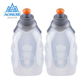 2pcs AONIJIE SD-06JP Water Bottle Kettle Flask Storage Container For Running Hydration Belt Backpack Waist Bag Marathon Trail 210923