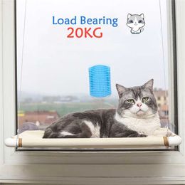 Cat Bed Hammock For Cats Lovely Breathable Lounger Installed Window Beds Cat's House Suction Cup Wall Mount Kitten Supplies Rest 2101006