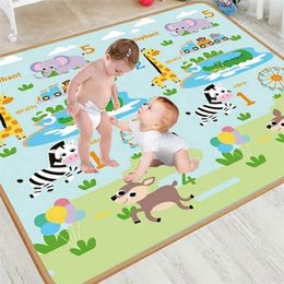 Xpe 200x180cm Baby Play Mat Puzzle Children's Mat Thickened Tapete Infantil Baby Room Crawling Pad Folding Mat Baby Carpet 210320