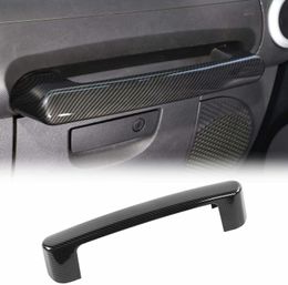 Carbon Fiber Grain Passenger Seat Grab Handle Cover Frame Trim for 2007-2010 Jeep Wrangler JK JKU 