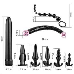 NXY Sex Anal toys tail hook Kit Vibrator Vibrating dildo Butt Plug Beads Set Sensuality ual prostate massager adult Toys For Couples 1206