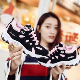 Women New Fashion White Black Platform Sneakers Female Casual Shoes Basket Femme Tenis Feminino Y0907