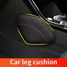 1pcs Car leather leg knee cushions thigh support pads interior modification accessories supplies