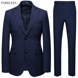 2 Pieces Mens SuitJacket+PantsParty Wedding Suits For Men Two Button Slim Fit Suit Men Prom Tuxedo Suit Male Costume Homme 210524