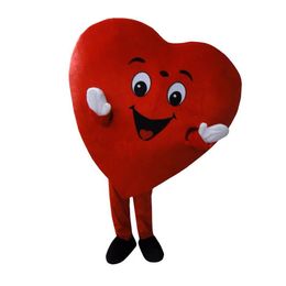 Halloween Red Heart Mascot Costume Top Quality Cartoon theme character Carnival Unisex Adults Outfit Christmas Birthday Party Dress