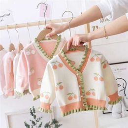 spring autumn Knitted Cardigan Sweater Baby Children Clothing Boys Girls Sweaters Kids Wear baby girl clothes winter 211106