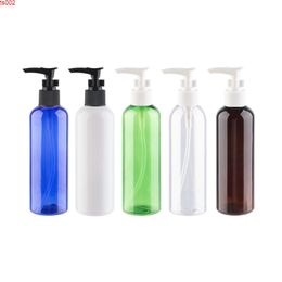 200ml X 12Pcs Refillable Plastic Bottles With White Black Bayonet Pump Empty Coloured Used For Toner Lotion Cream
