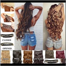 Zf Charming 6 Colours 5 In 12 Inch Long Curly Wave Piece Synthetic Black Brown Blonde Ofuvj Inon Ranq8