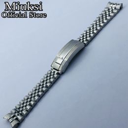 20mm silver gold rose gold black jubilee stainless steel watch band folding buckle fit watch case strap bracelet318t