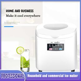 AC220-240V Automatic Electric Quick Ice Maker Commercial Household Milk Tea Shop Bar Desktop Portable Ice Cube Making