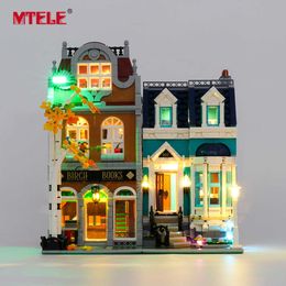 MTELE Brand LED Light Up Kit For 10270 Creator Bookshop Toys Building Blocks Model Q0624