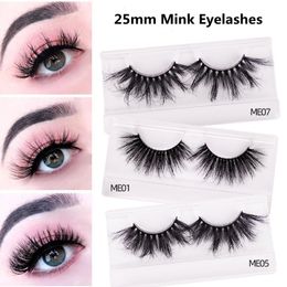 MAKEUP 25mm Mink Eyelashes 20styles Thick Hair Long False High Volume Fluffy 3D Stereo Eyelashes makeup Tools High Quality