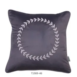 Luxury Style Pillow Case Embroidered Square Sofa Pillows Cushion Cushion Cushion Waist Back Cover Chinese Style