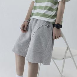 Black grey Solid Colour summer Burrs Splicing movement short male Five points Female Casual Beach Shorts K1022