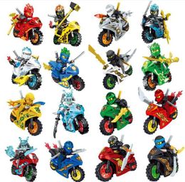 -16 Stil der Kinder-Pädagogische Bausteine ​​Minifig wird cooles Motorrad Phantom Ninja zusammengebaut Minifigur Bag (61015) (31050)