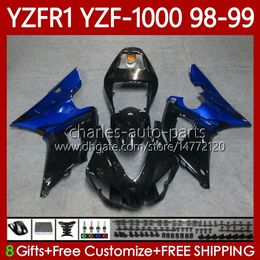 Blue Flames OEM Body Kit For YAMAHA YZF-1000 YZF-R1 YZF 1000 CC R 1 1998 1999 2000 2001 Bodywork 82No.109 YZF R1 1000CC 98-01 YZF1000 YZFR1 98 99 00 01 Motorcycle Fairing