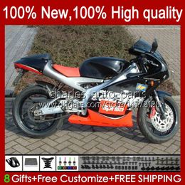 Fairings For Aprilia RSV RS 125 R RR 125RR RS125 99 00 01 02 03 04 05 36No.54 RS4 RS-125 RSV125 RSV-125 1999 2000 2001 2002 2003 2004 2005 RSV125RR 99-05 Body Kit Red black