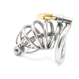 Latest Design Male Chastity Device Adult Cock Cage With Curve Cock Ring Sex Toys Bondage Chastity Belt Y190713