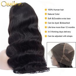 Full Lace Human Hair Wigs for Women Body Wave Full Lace Wigs Human Hair Pre Plucked with Baby Hair Ossilee Remyfactory direct