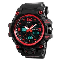 Fashion Men Sport Timing Watch Electronic Watch Dual Display Analog 50-meter Waterproof Digital Led Wristwatch Relogio Masculino G1022