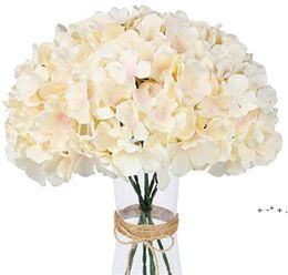 Artificial Hydrangeas with 23cm Stems 54 Petals Realistic Silk Hydrangea Fake Flowers for Wedding Home Office Party Arches LLF12347