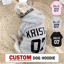 Pet Clothes Dog Hoodie Custom French Bulldog Puppy Coat Sweatshirt Cotton Winter Dog Cat Clothing For Small Large Dogs Chihuahua 211013