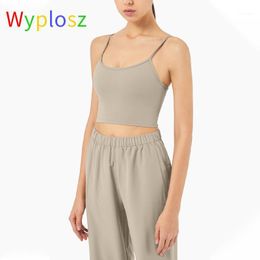 Wyplosz Yoga Bra For Women Crop Top Sport Fitness Tops High Support Nylon Quick Dry Adjustable Shoulder Strap Sportswear Workout Outfit