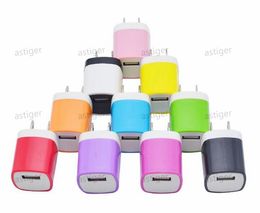 5V/1A Travel Power Adapter Home Wall Charger Charging Plug for iPhone Samsung Huawei Moto Nokia Universal Charge Chargers No Package