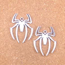 34pcs Antique Silver Bronze Plated spider halloween Charms Pendant DIY Necklace Bracelet Bangle Findings 38*29mm