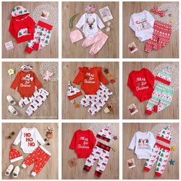 Christmas Baby Boy Girl Clothes Set Newborn My First Christmas Outfits Infant Boy Clothes Bodysuit Pant Skirt Xmas Clothing Set G1023