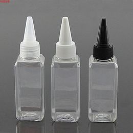 50ml X 50 square transparent empty plastic bottles with cover , Food material containers for jam cosmetics packaginggoods