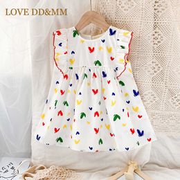 LOVE DD&MM Girls Clothing Dresses Fashion Summer Girl Love Print Sleeveless Dress For Baby Costumes 210715