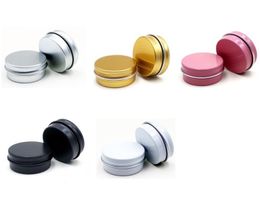 15ml Metal Aluminium Bottle Tins Lip Balm Containers Empty Jars Boxes Screw Top Tin Cans White Gold Black