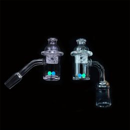 Quartz smoking pipe 25mm Quartz Banger Nail with Spinning Carb Cap and Terp Pearl Female Male 10mm 14mm 18mm for Dab Rig Bong