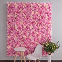 40x60cmシルクローズフラワーウォールホーム装飾造花のためのロマンチックな背景の装飾211023