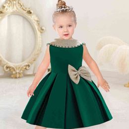 Summer Ceremony 1st Birthday Dress For Baby Girl Clothes Beading Wedding Princess Dress Ball Gown Party Dresses Infant Vestidos G1129
