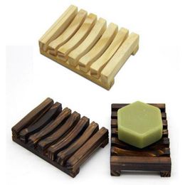 Natural Wooden Soap Dish Anti slip Bathing Tray Holder Storage Box Container Bath Shower Plate Bathroom k08